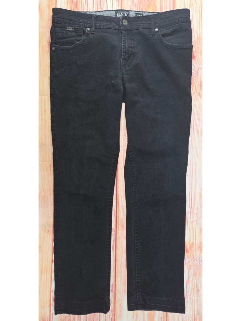Buckle Black Mens Straight Leg Jeans Size 34R Fit No. 3 Black Denim